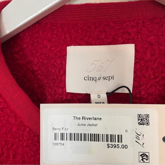 Cinq a Sept Junia Jewel Button Boucle Textured Cropped Jacket NWT - Picture 8 of 10